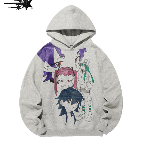 Nice Ghost Club Ghost Angels Glitter Hoodie [Grey]