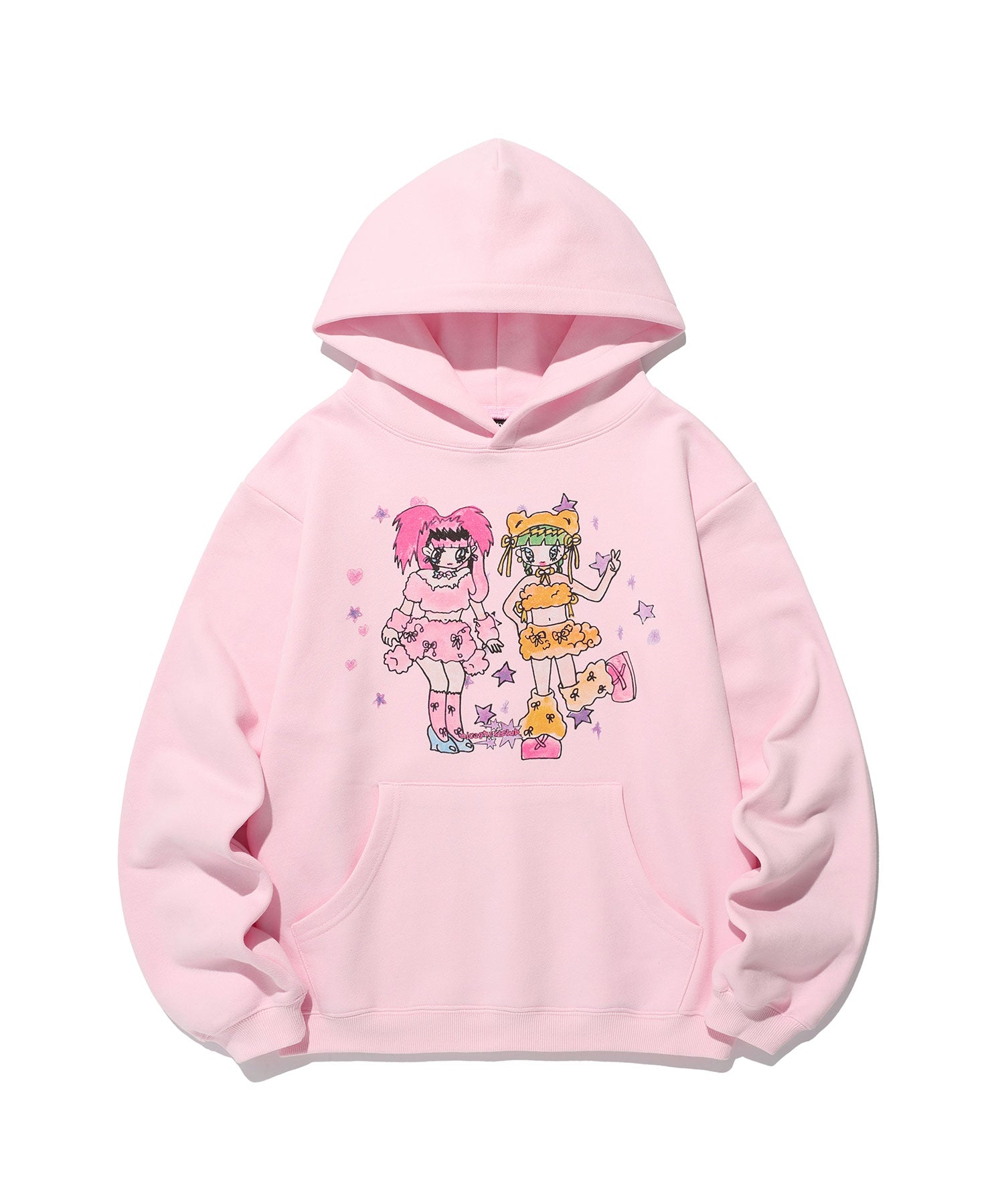 Nice Ghost Club Soul Pussy Cat Ghost Soul Girl Rabbit & Bear Hoodie in Pink