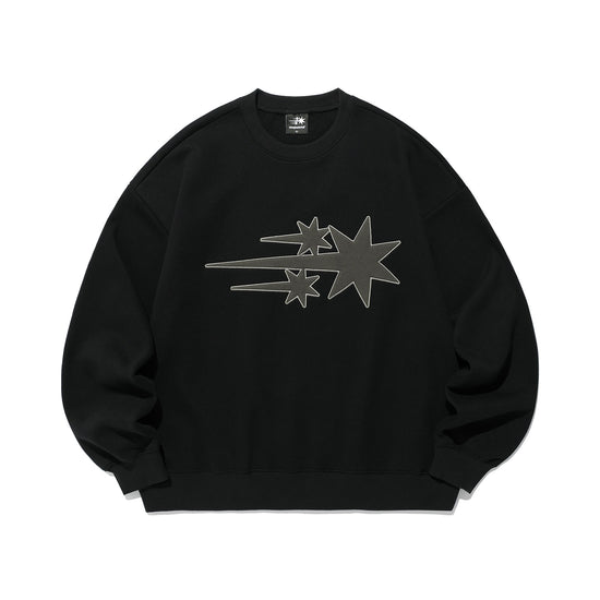 Nice Ghost Club 3 Star Logo Applique Sweatshirt
