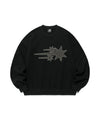 Nice Ghost Club 3 Star Logo Applique Sweatshirt