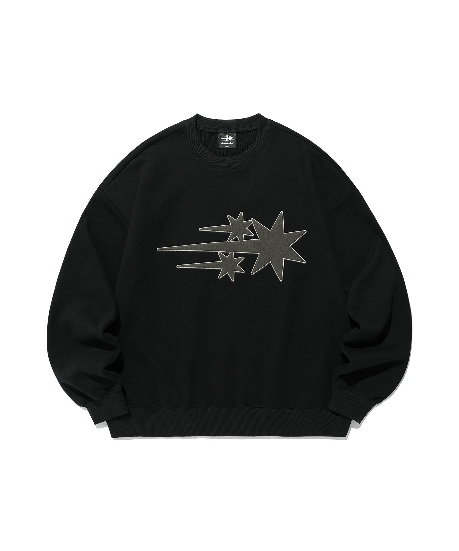 Nice Ghost Club 3 Star Logo Applique Sweatshirt