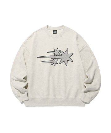 Nice Ghost Club 3 Star Logo Applique Sweatshirt