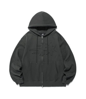 Nice Ghost Club 3 Star Logo Zip Hoodie