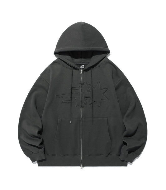 Nice Ghost Club 3 Star Logo Zip Hoodie