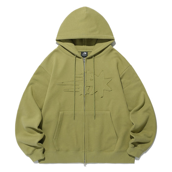 Nice Ghost Club 3 Star Logo Zip Hoodie