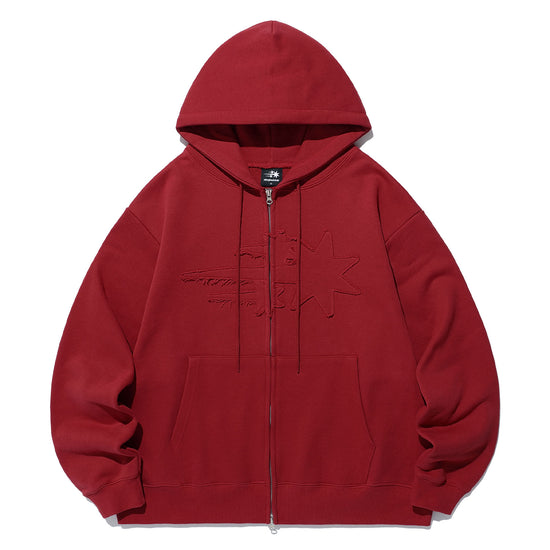 Nice Ghost Club 3Star Logo Zip Hoodie