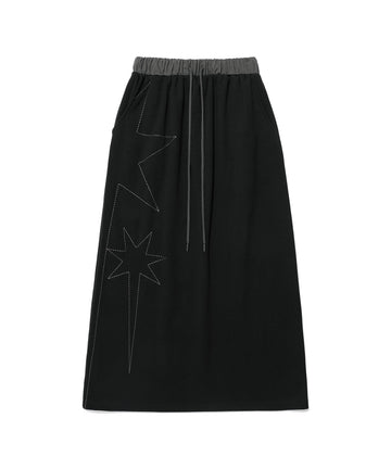 Nice Ghost Club Big Star Logo Sweat Skirt [Black]