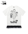 Nice Ghost Club Ghost Angels Lace Hem Line Big Big Tee [White]