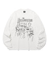 Nice Ghost Club Monster Family Big Big Long Sleeve Tee [White]
