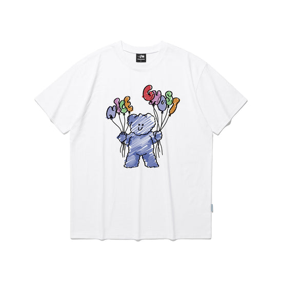 Nice Ghost Club Balloon Maca Drawing UV Tee [White]