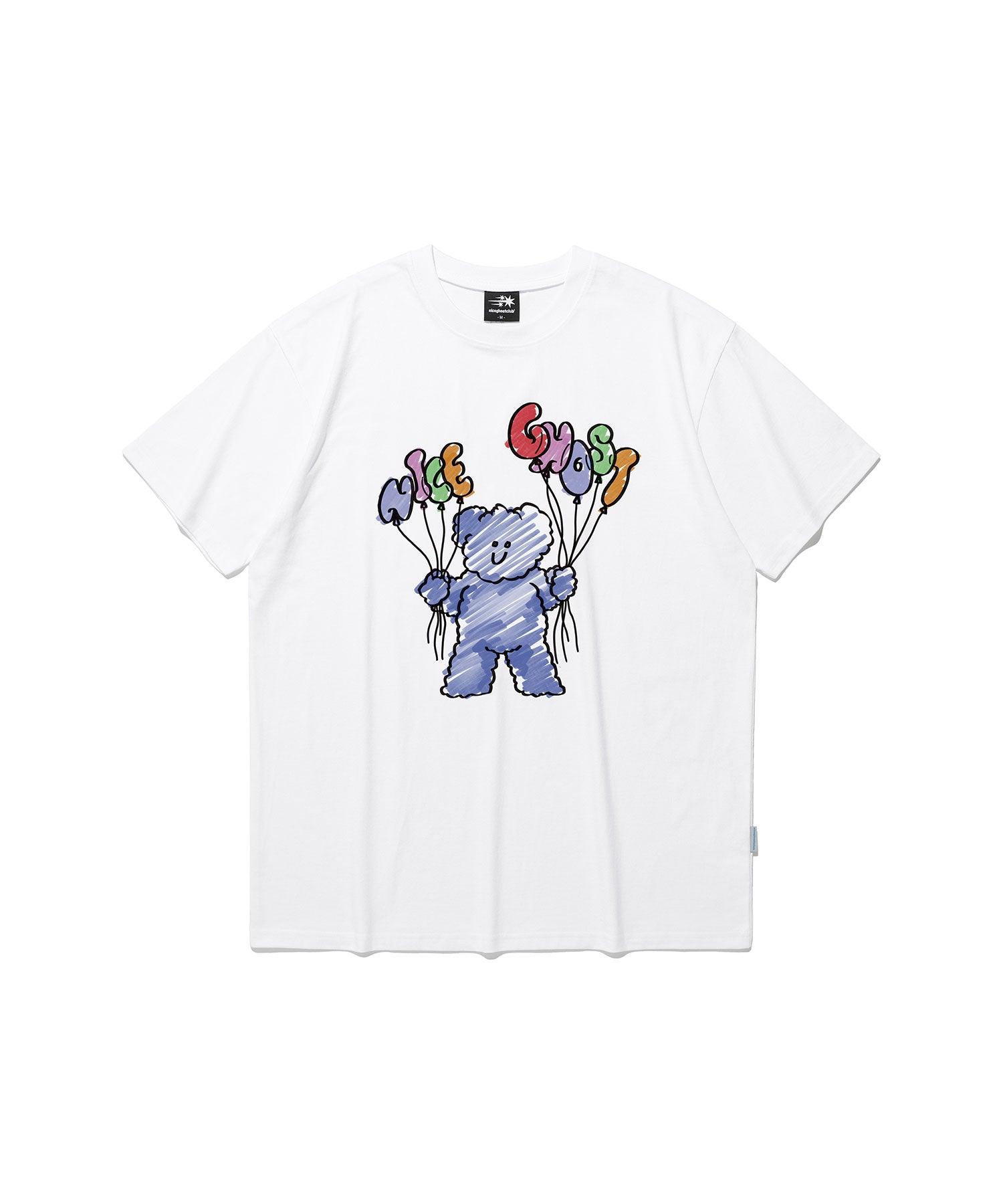 Nice Ghost Club Balloon Maca Drawing UV Tee [White]
