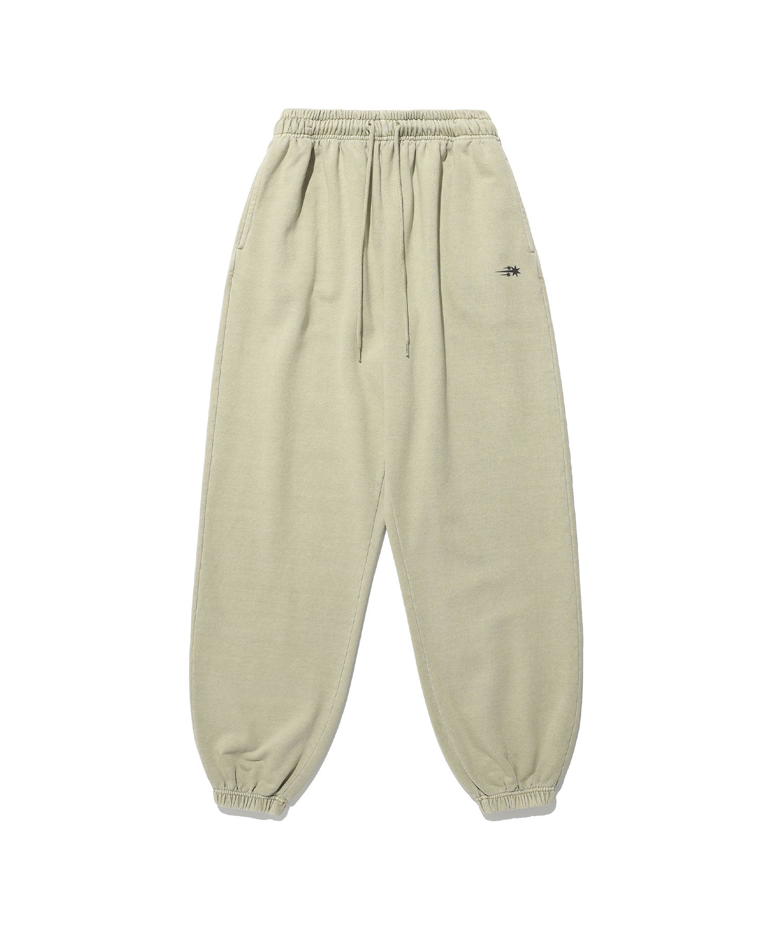 Nice Ghost Club Skull Graffiti Pigment Sweatpants [Beige]