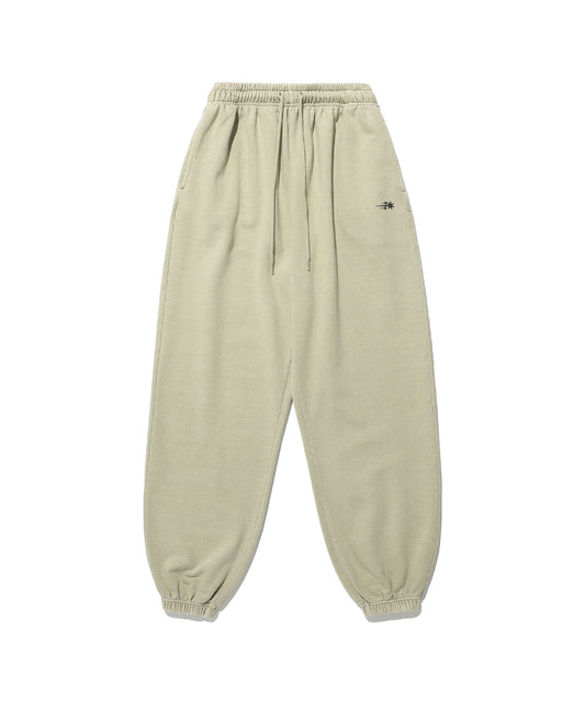 Nice Ghost Club Skull Graffiti Pigment Sweatpants [Beige]