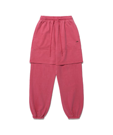 Nice Ghost Club Pigment Layered Sweat Pants [Red]
