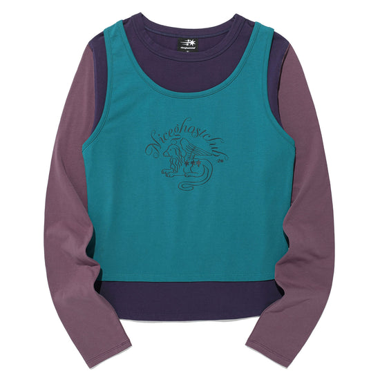 Nice Ghost Club Star Pony Sleeveless Long Sleeve Tee [Purple]