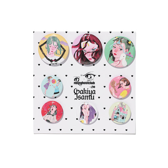 Nice Ghost Club Gakiya Isamu Pin Button Set [Mix]
