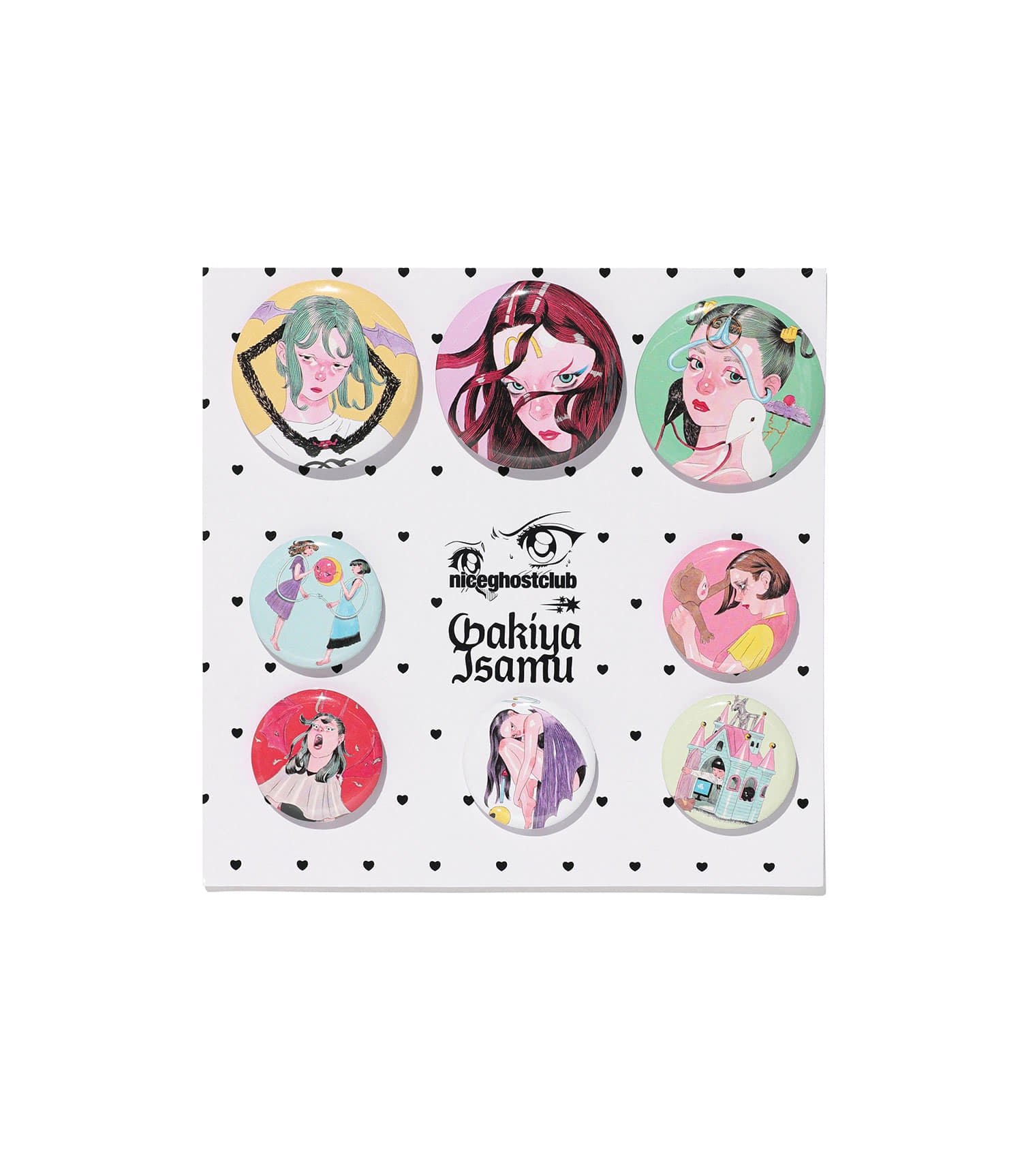Nice Ghost Club Gakiya Isamu Pin Button Set [Mix]