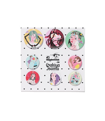 Nice Ghost Club Gakiya Isamu Pin Button Set [Mix]