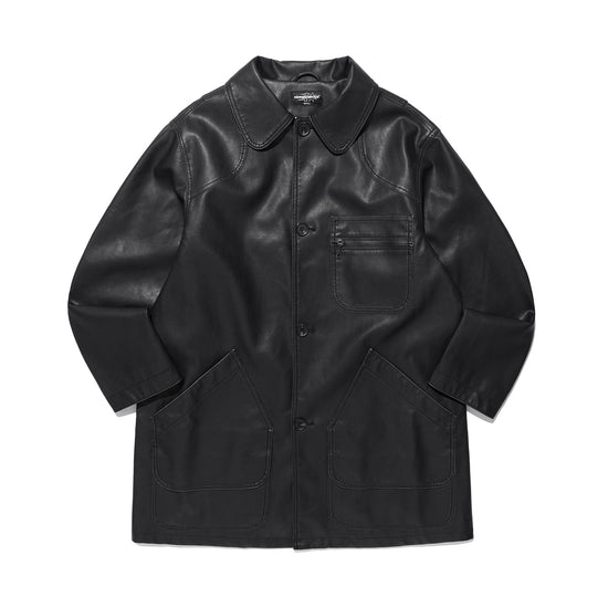 Nice Ghost Club PU Leather Work Car Coat