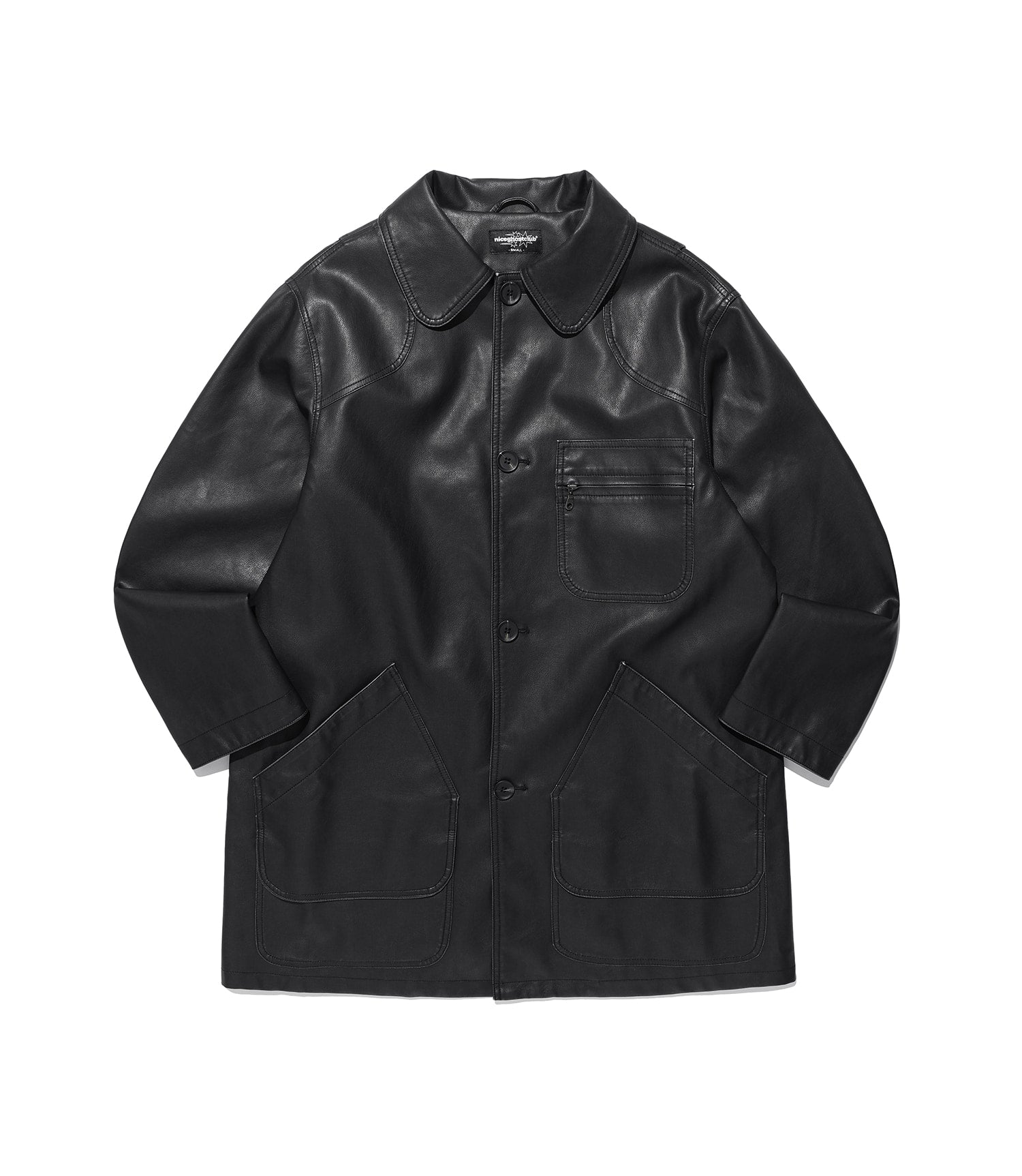 Nice Ghost Club PU Leather Work Car Coat