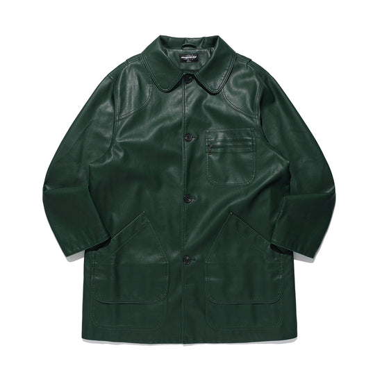 Nice Ghost Club PU Leather Work Car Coat