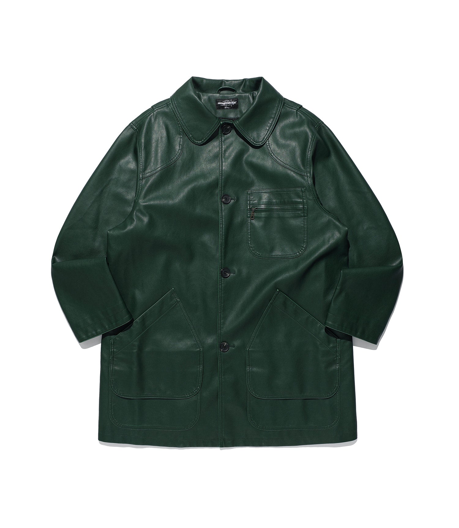 Nice Ghost Club PU Leather Work Car Coat