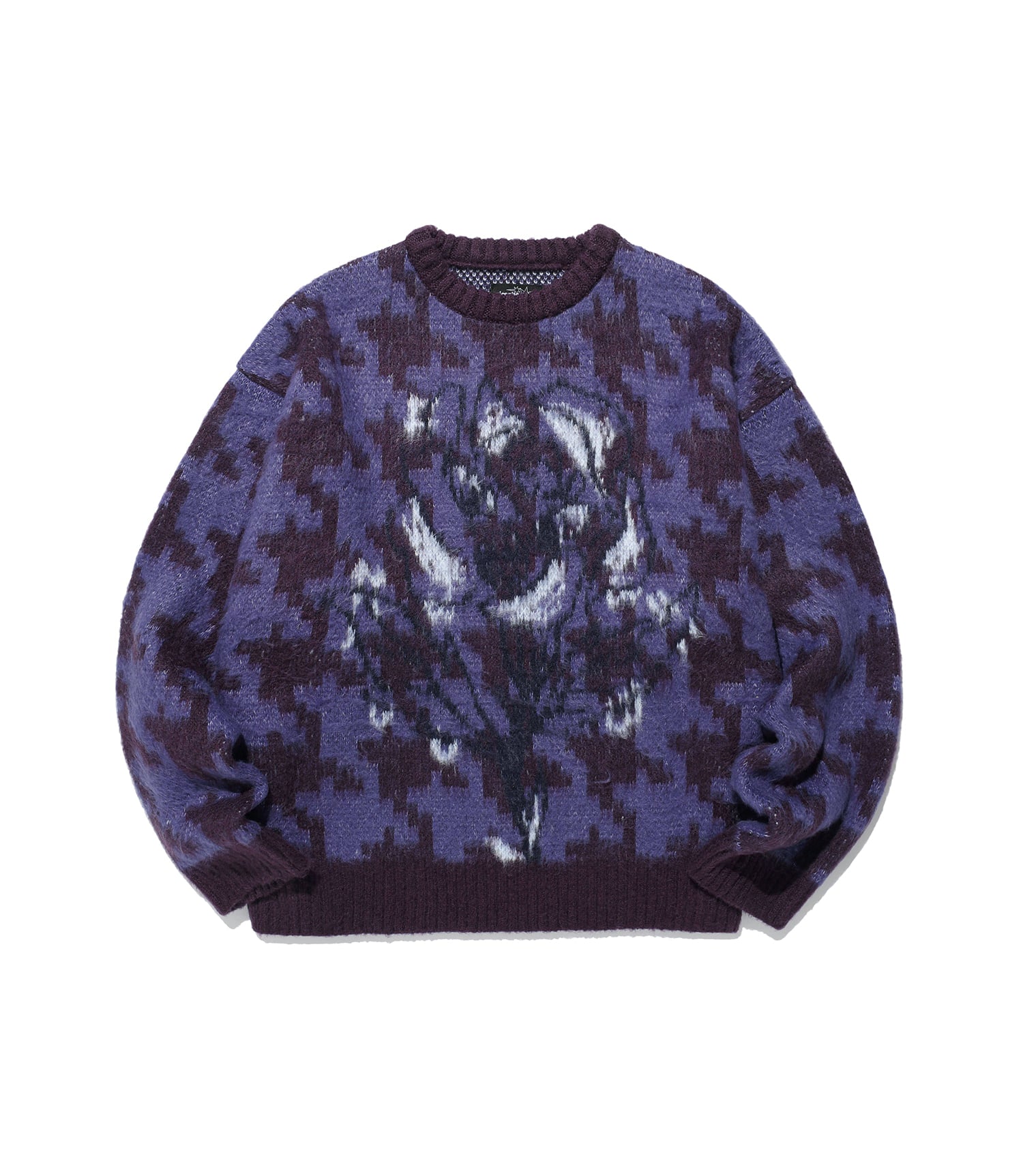 Nice Ghost Club Houndstooth Devil Rose Knit