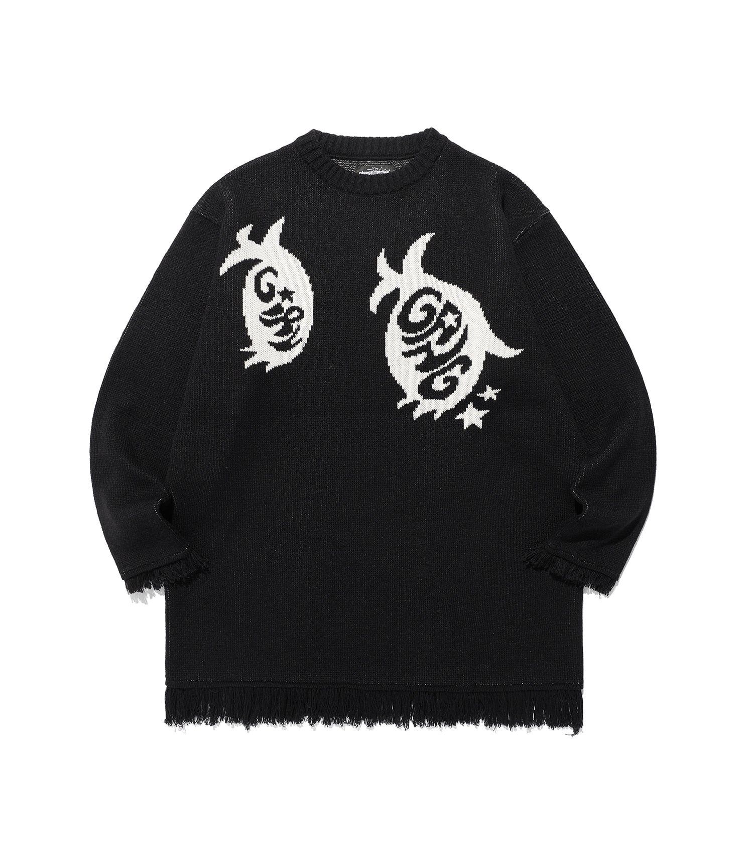 Nice Ghost Club Girl Gang Eyes Fringed Knit