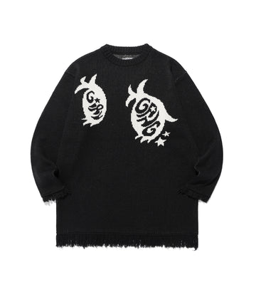 Nice Ghost Club Girl Gang Eyes Fringed Knit