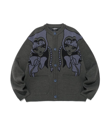 Nice Ghost Club Devil Girl Knit Cardigan