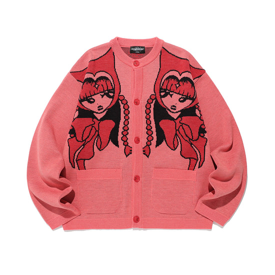 Nice Ghost Club Devil Girl Knit Cardigan
