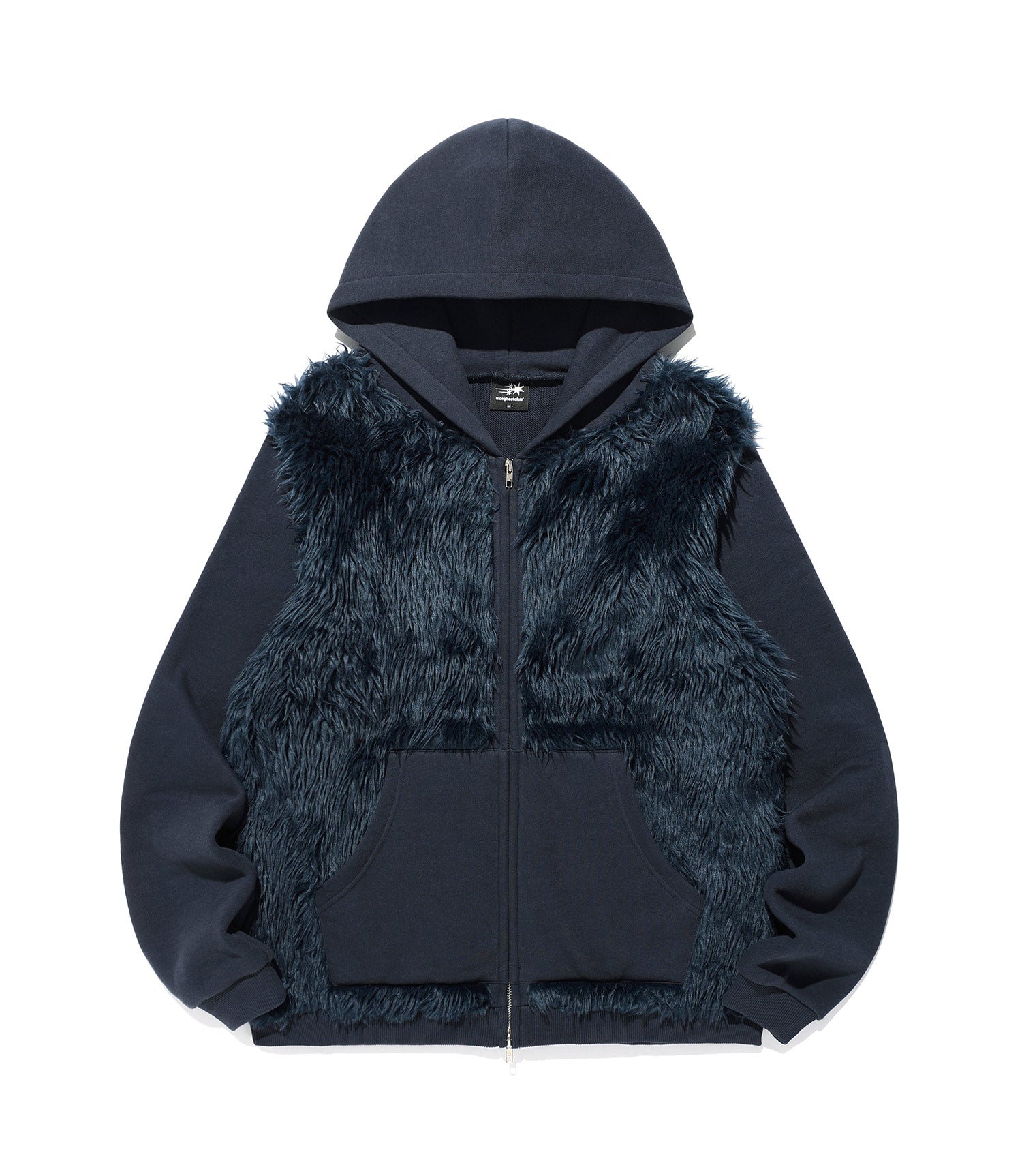 Nice Ghost Club Fur Yeti Hoodie Zip Up [Navy]