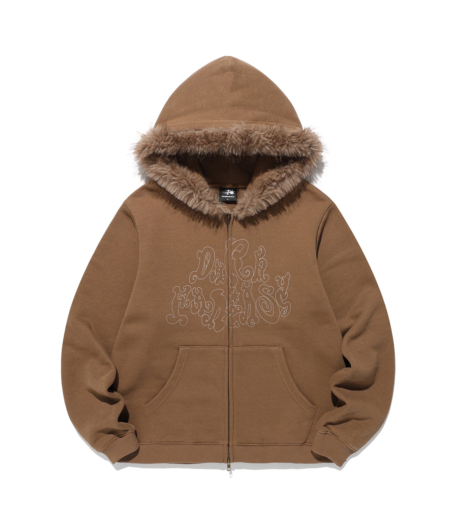 Nice Ghost Club Dark Fantasy Fur Hoodie Zip Up