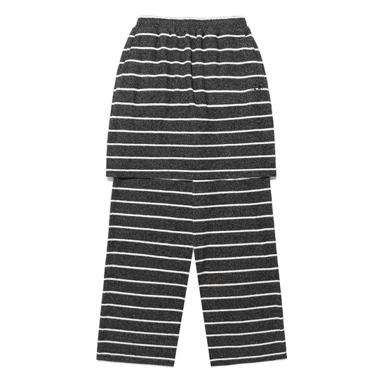 Nice Ghost Club Stripe Layered Skirt Pants