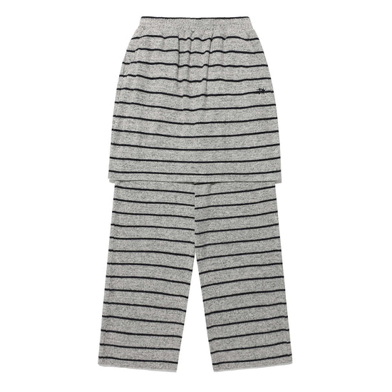 Nice Ghost Club Stripe Layered Skirt Pants