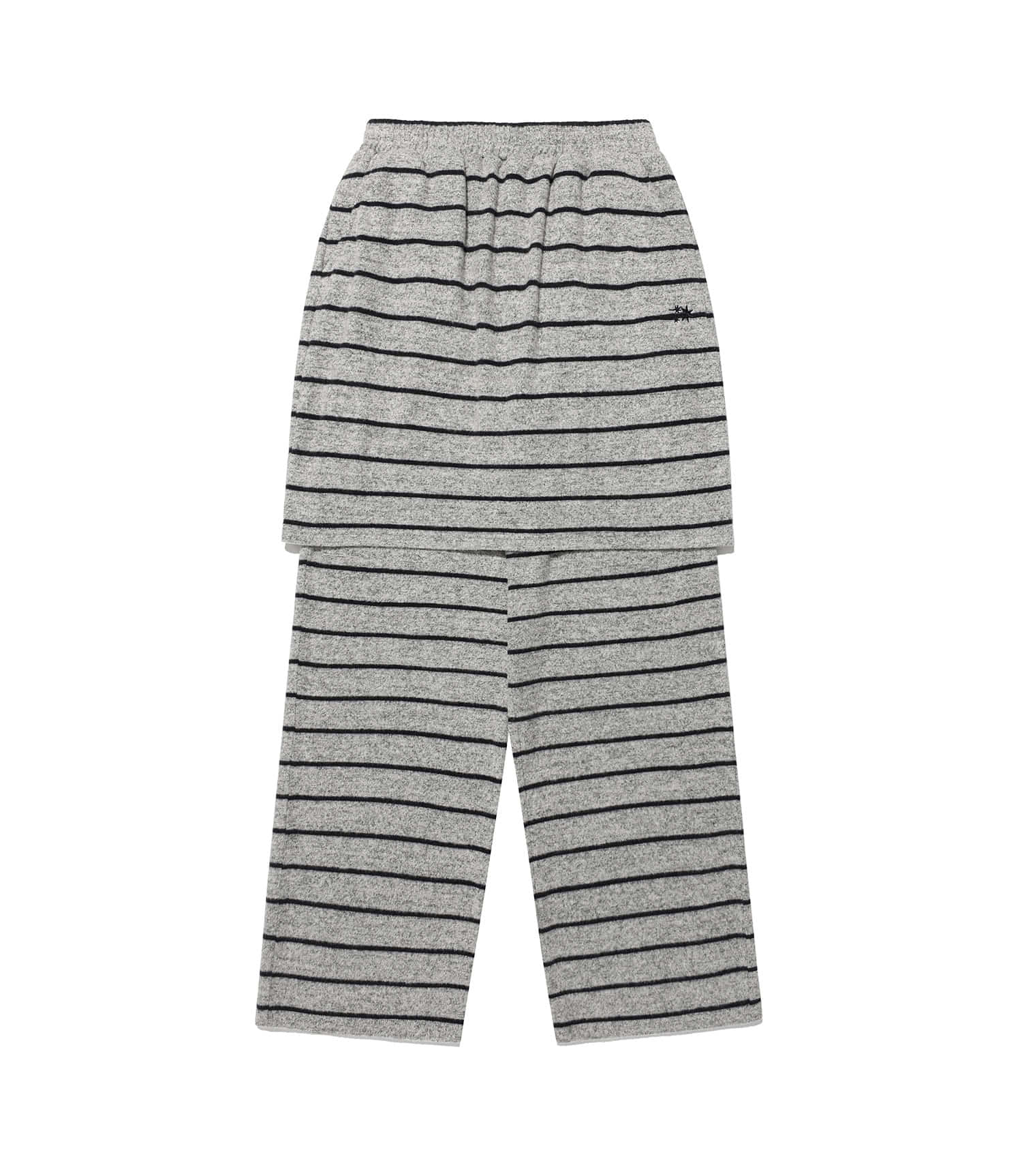 Nice Ghost Club Stripe Layered Skirt Pants