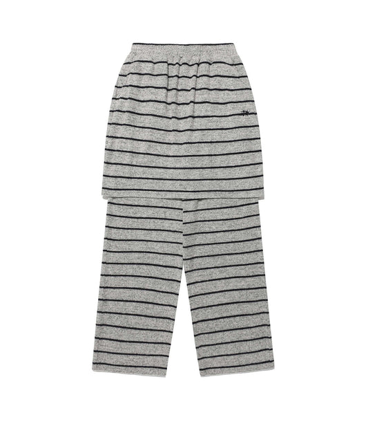 Nice Ghost Club Stripe Layered Skirt Pants