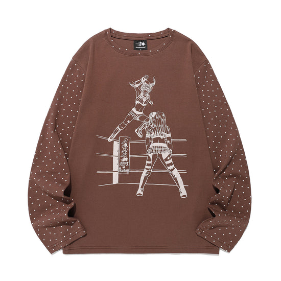 Nice Ghost Club Wrestling Star Long Sleeve Tee