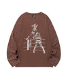 Nice Ghost Club Wrestling Star Long Sleeve Tee