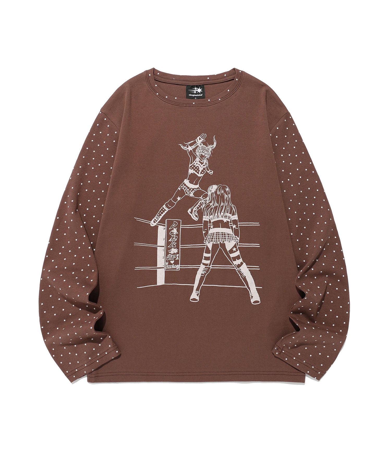 Nice Ghost Club Wrestling Star Long Sleeve Tee
