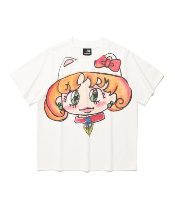 Nice Ghost Club Ghost Soul Girl Cat Tee [White]