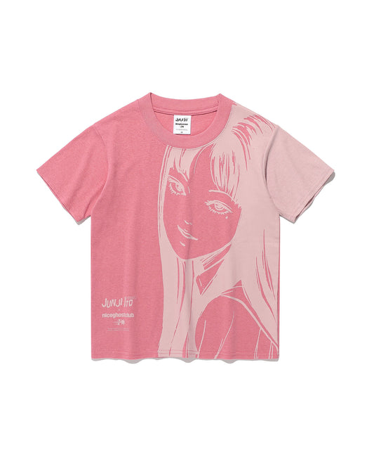 Nice Ghost Club Junji Ito Maniac Tomie Silhouette Mini Tee [Pink]