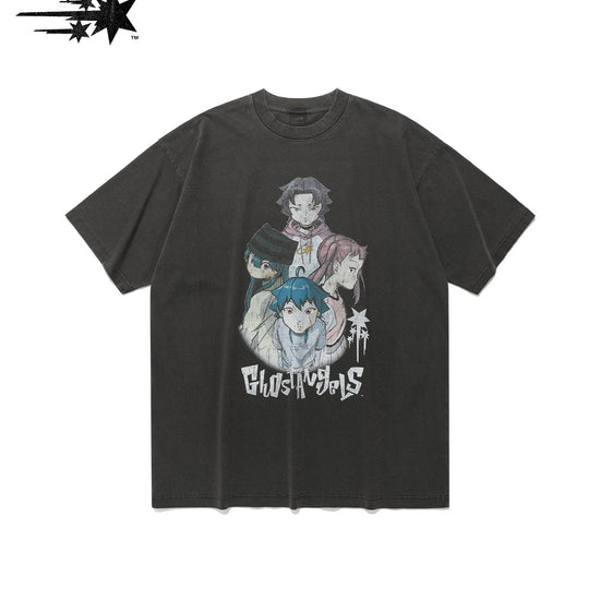 Nice Ghost Club Ghost Angels Poster Pigment Big Big Tee [Charcoal]