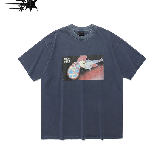 Nice Ghost Club Ghost Angels Scene Pigment Big Tee Navy