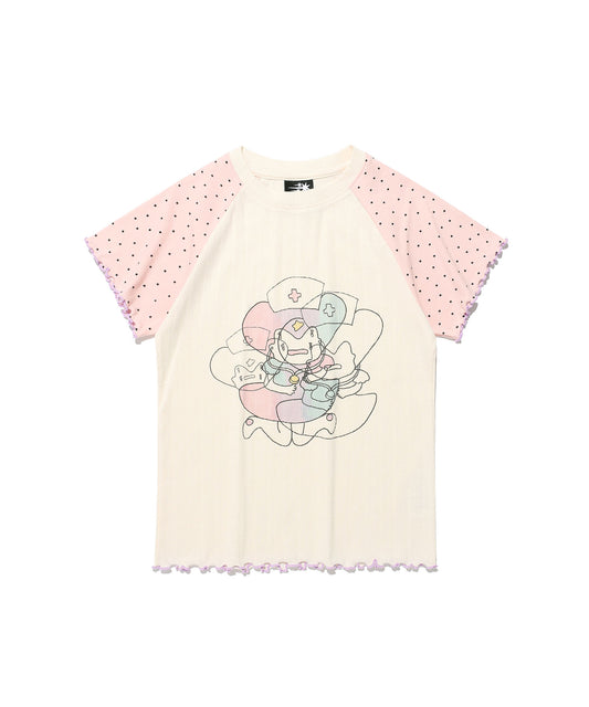 Nice Ghost Club Mimichan Crying Home Tee [Ivory]