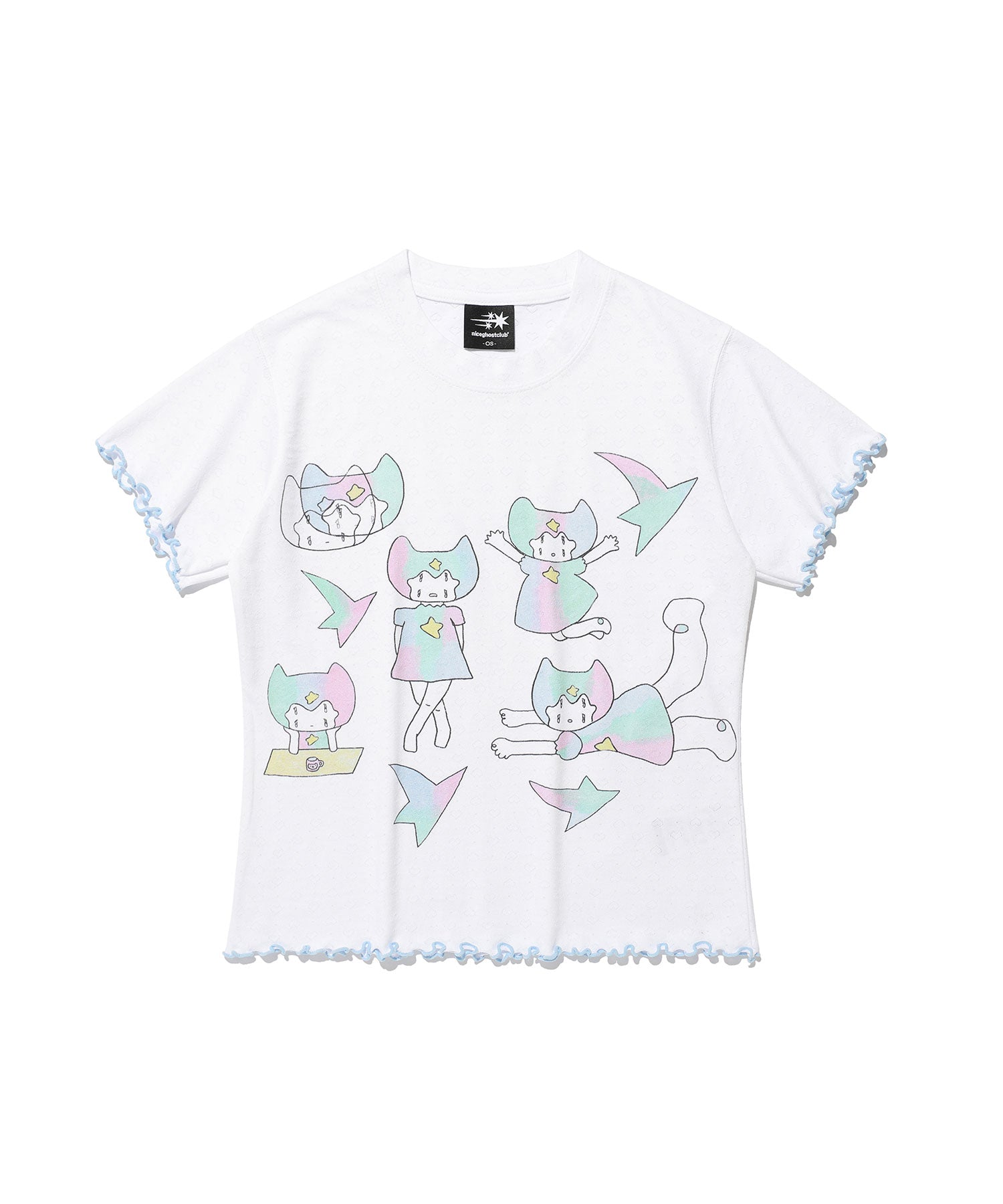 Nice Ghost Club Mimichan Stardust Foam Tee [White]