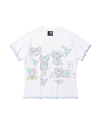 Nice Ghost Club Mimichan Stardust Foam Tee [White]