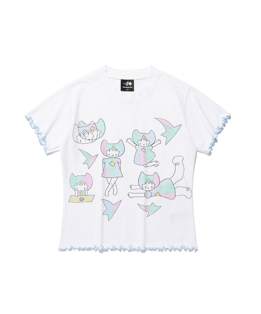 Nice Ghost Club Mimichan Stardust Foam Tee [White]