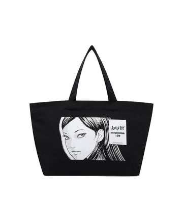 Nice Ghost Club Junji Ito Maniac Tomie Logo Big Tote Bag [Black]