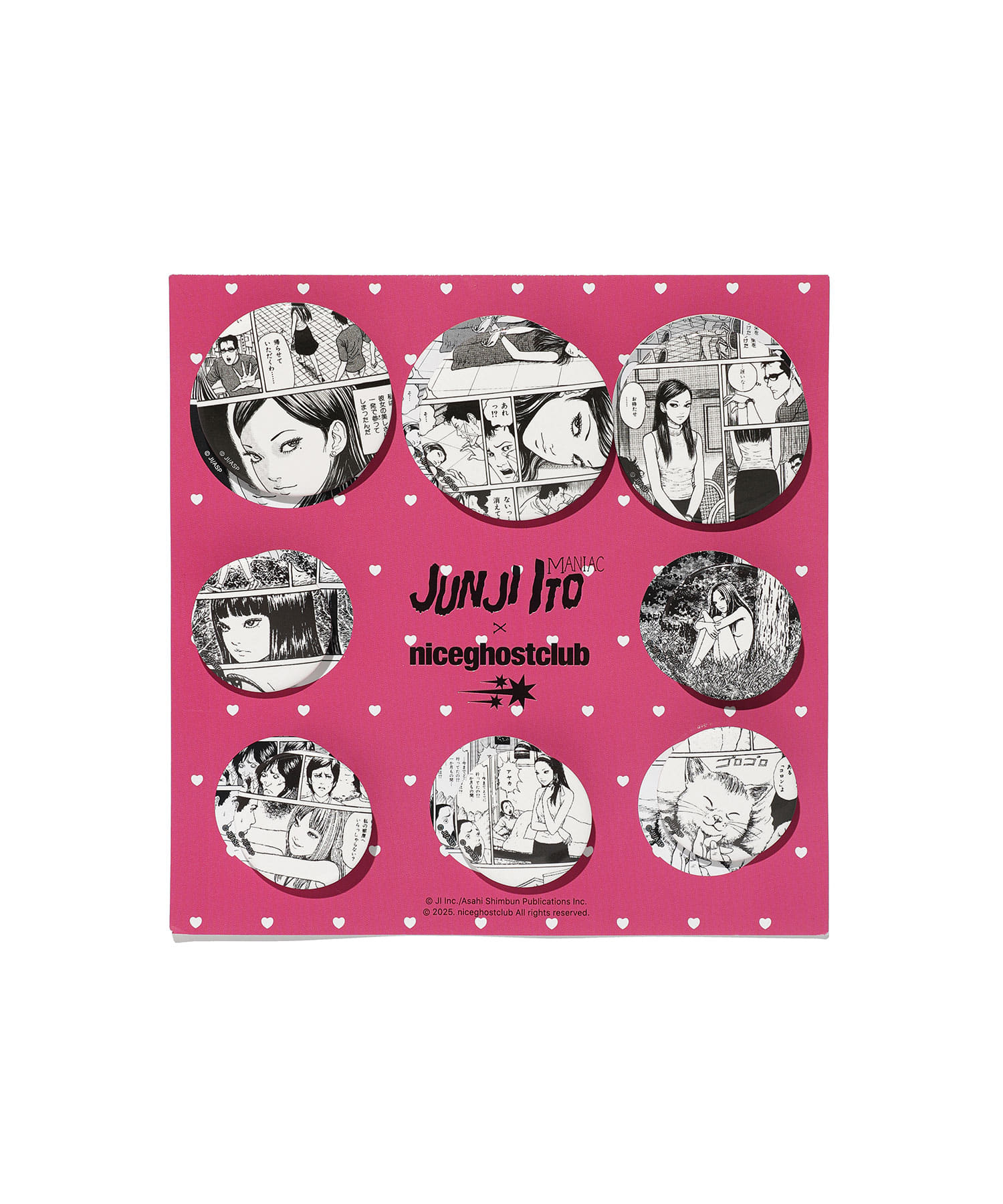 Nice Ghost Club Junji Ito Maniac Tomie Cartoon Pin Button Set [Mix]